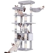 Amazon | Heybly キャットタワー 大きな猫や多頭飼い 超スリム